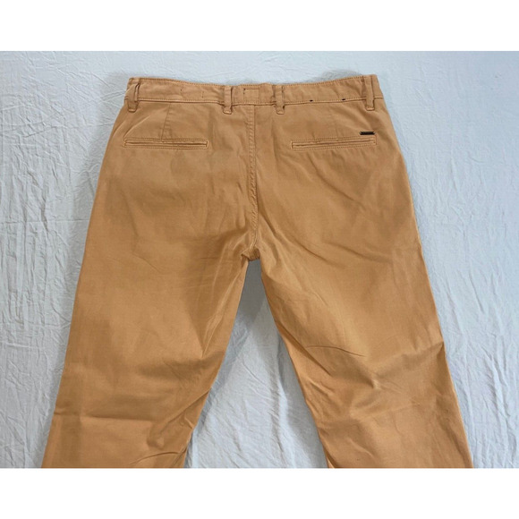 Hugo Boss Slim Fit Flat Front Stretch Cotton 'Schino' Pants. Washed Orange 34X31 - Picture 8 of 9
